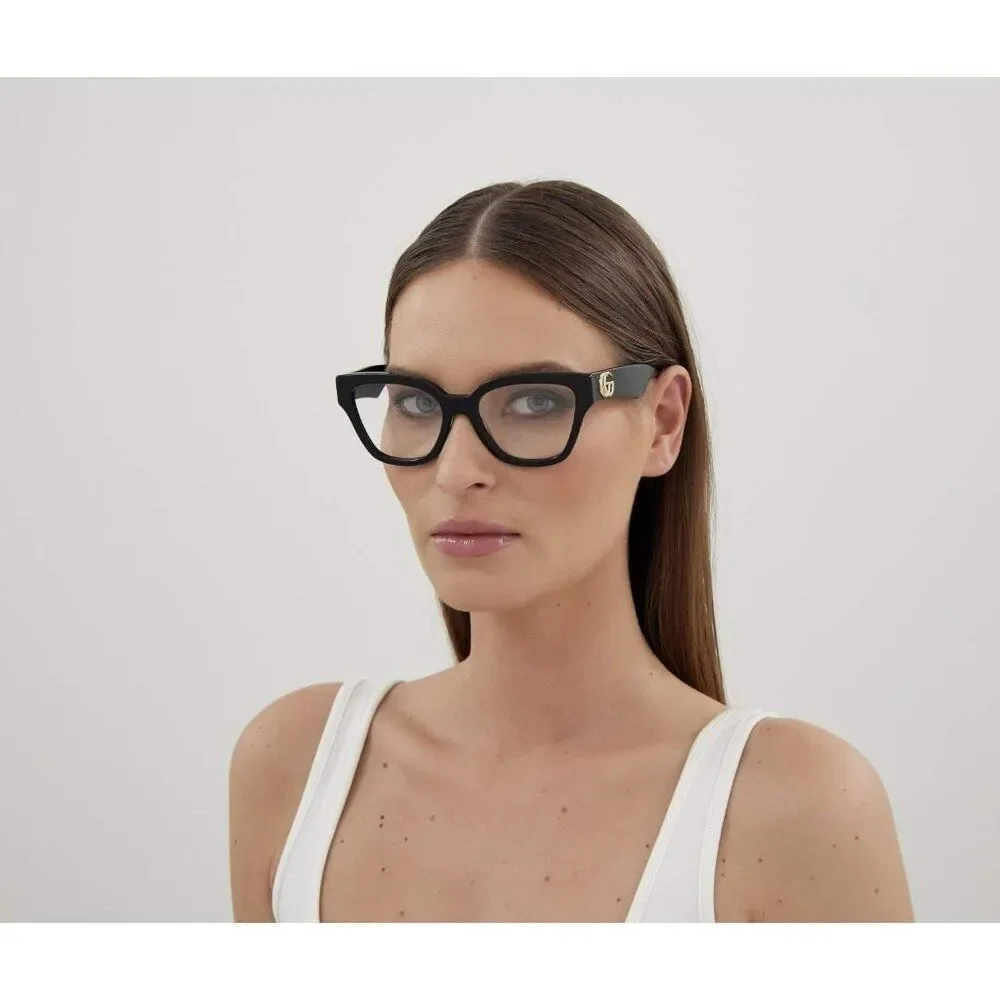 NEW Gucci GG1424O 005 Black Cat Eye Women Eyeglasses GG 1424O